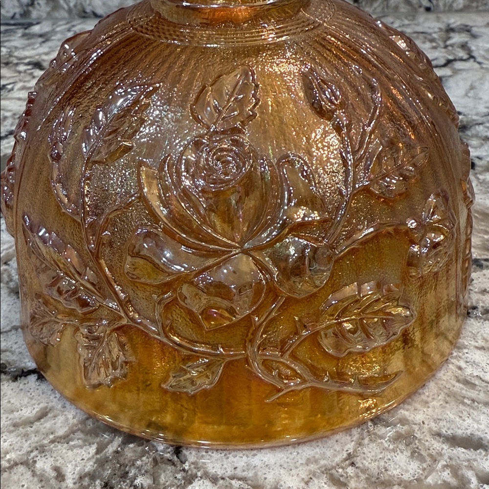 Vintage Marigold Imperial Carnival Glass Covered Butter Dish dome DOME ONLY - Picture 7 of 11